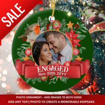 Decoração de árvore vintage verde personalizada FO