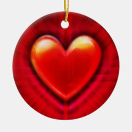 Ornamento De Cerâmica Decoração de árvores de Natal profundamente vermel