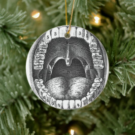 Ornamento De Cerâmica Decoração de Natal do Departamento de Dentes