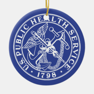 Ornamento De Cerâmica Decoração de Natal do Serviço Público de Saúde dos
