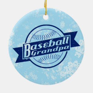 Ornamento De Cerâmica Decoração de Natal do Vovô Baseball