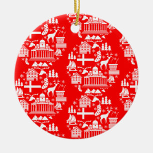 Ornamento De Cerâmica Decoração de Natal tradicional finlandesa
