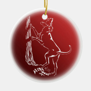 Ornamento De Cerâmica Decoração Personalizada De Cão Caça-Cão De Or