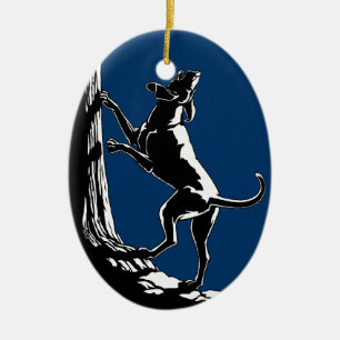 Ornamento De Cerâmica Decoração Personalizada De Cão Caça-Cão De Or