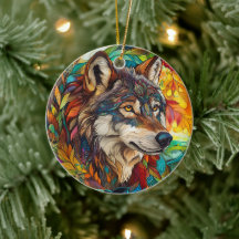 Decorações das árvores de Natal do Wolf Stainha