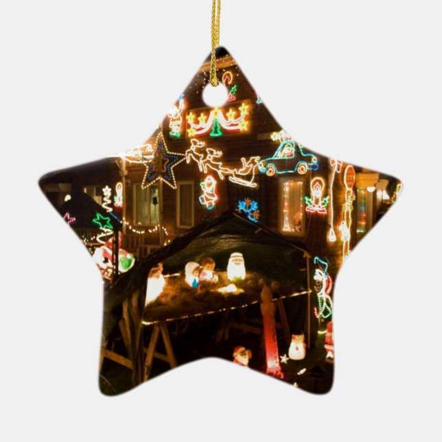 Ornamento De Cerâmica Decorações de Natal ao ar livre (Frente)