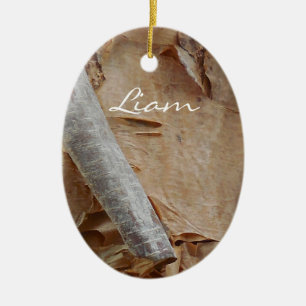 Ornamento De Cerâmica Decorações Natalinas Personalizadas em Casca de Bé