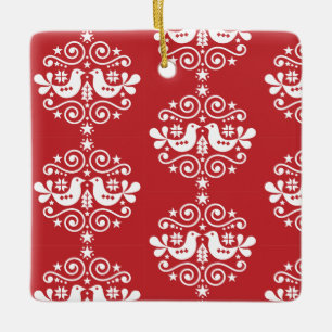 Ornamento De Cerâmica Decorações Nórdicas de Natal Escandinavo