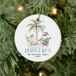 Ornamento De Cerâmica Decore as Palmeiras | Foto de Natal Tropical Diver