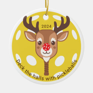 Ornamento De Cerâmica Decore os Corredores Personalizados com Pickleball