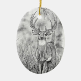 Ornamento De Cerâmica Deer in Woods