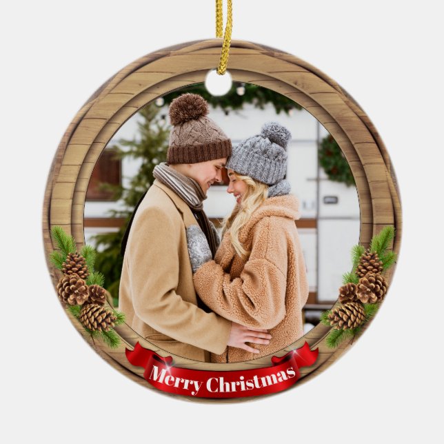 Ornamento De Cerâmica Deer Xmas Character Reindeer Animal Christmas  Cer (Frente)