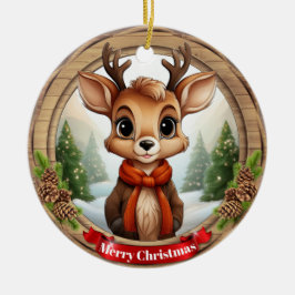Ornamento De Cerâmica Deer Xmas Character Reindeer Animal Christmas  Cer