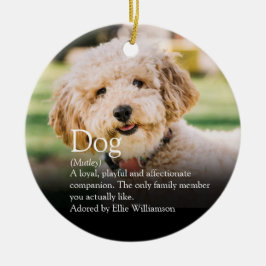 Ornamento De Cerâmica Definição de Fotografia de Cão Personalizado