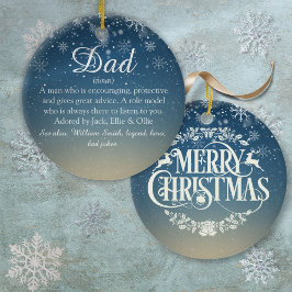 Ornamento De Cerâmica Definição de Papai Natal para Pai, Papai