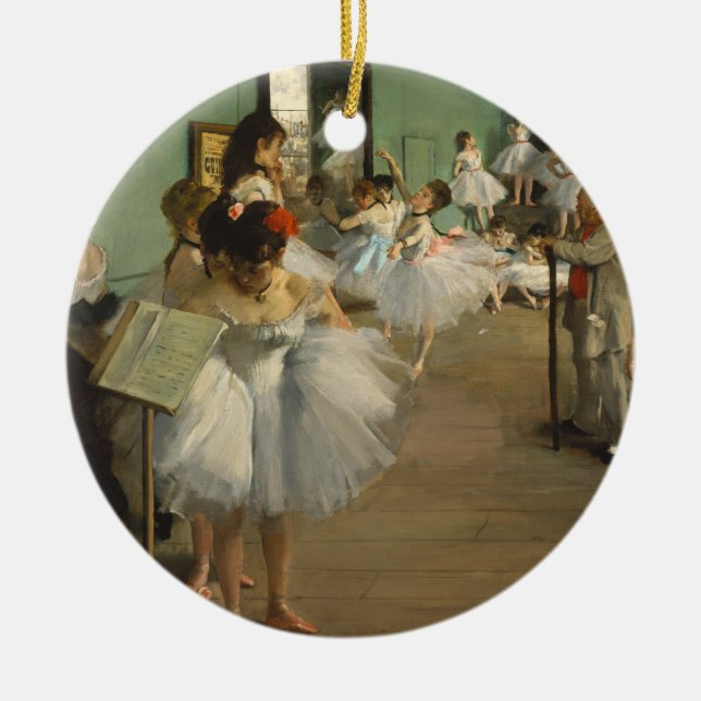 Ornamento De Cerâmica Degas Dance Class Ballet Dancers Ballerina Art (Frente)