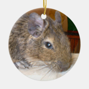 Ornamento De Cerâmica Degu Relaxing I Love Degus Ornament