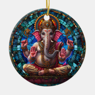 Ornamento De Cerâmica Deidade Hindu Espiritual Ganesha Deus Hindu Religi