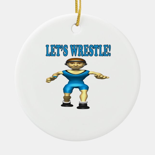 Ornamento De Cerâmica Deixa o Wrestle 4 (Frente)