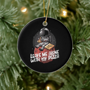 Ornamento De Cerâmica Deixe-me Sozinho Com Minha Pizza