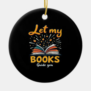 Ornamento De Cerâmica Deixe meus livros orientá-lo - Inspirador Design d