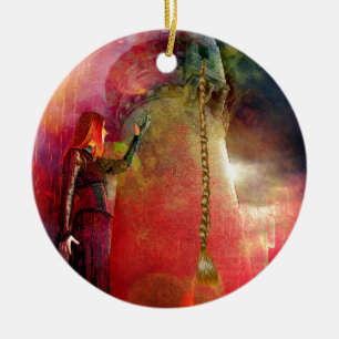 ORNAMENTO DE CERÂMICA DEIXE O CABELO PARA BAIXO