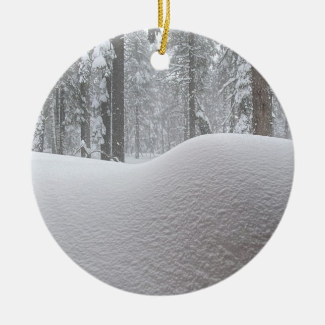 Ornamento De Cerâmica Deixe-O Neve! (Frente)
