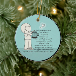 Ornamento De Cerâmica Deixe Seu Espírito Sair