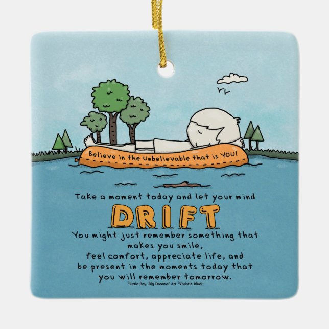 Ornamento De Cerâmica Deixe sua mente flutuar (Frente)