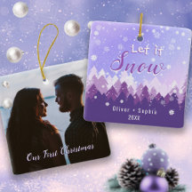 Deixem nevar a Floresta de Neve Roxa Feliz Natal