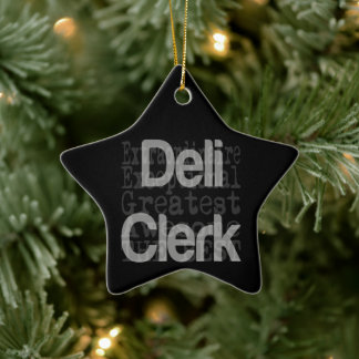 Ornamento De Cerâmica Deli Clerk Extraordinaire