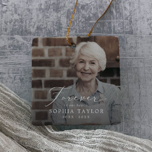 Ornamento De Cerâmica Delicar Foto Escura do Memorial da Vovó