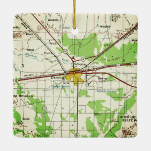 Ornamento De Cerâmica Deming NM Vintage Topo