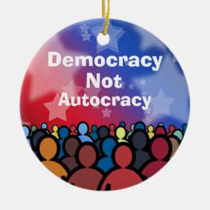 Ornamento De Cerâmica Democracia Não Autocracia