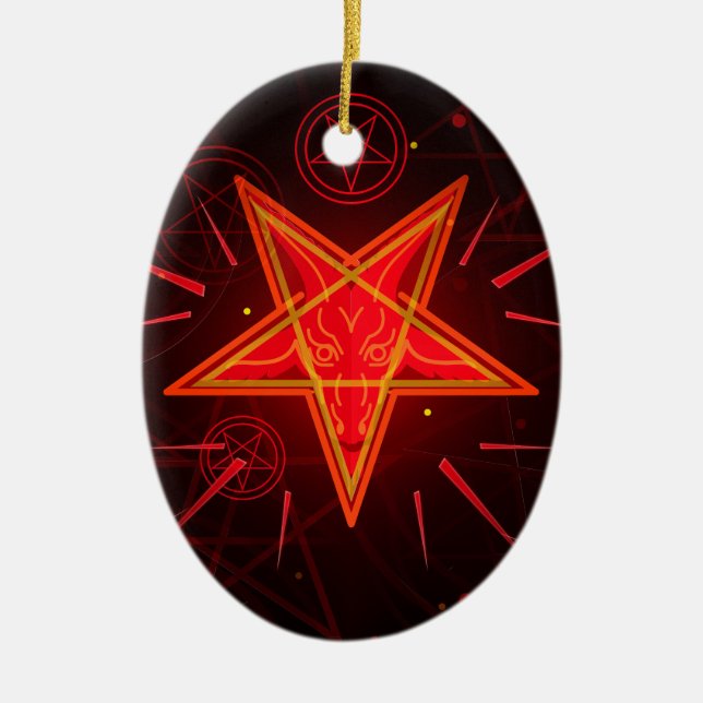Ornamento De Cerâmica demônio neon (Frente)
