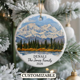 Ornamento De Cerâmica Denali National Park Personalizado, Alaska Persona