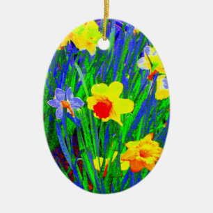 Ornamento De Cerâmica Denominação 'Daffodils'