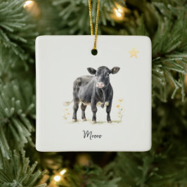 Ornamento De Cerâmica Denominação - Vaca