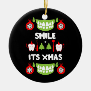 Ornamento De Cerâmica Dental Doctor Xmas