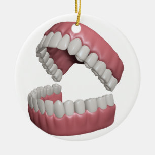 Ornamento De Cerâmica dentes grandes do sorriso