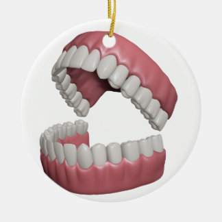 Ornamento De Cerâmica dentes grandes do sorriso