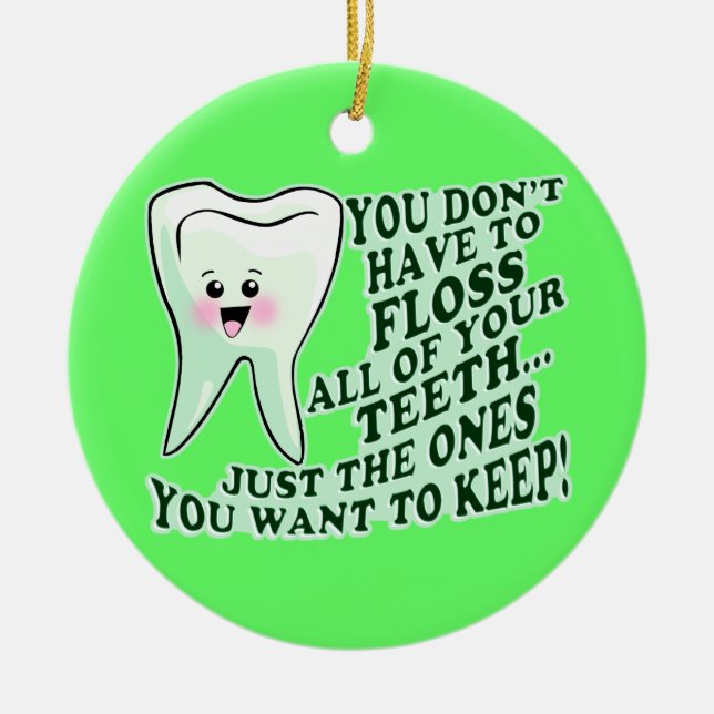 Ornamento De Cerâmica Dentista (Frente)