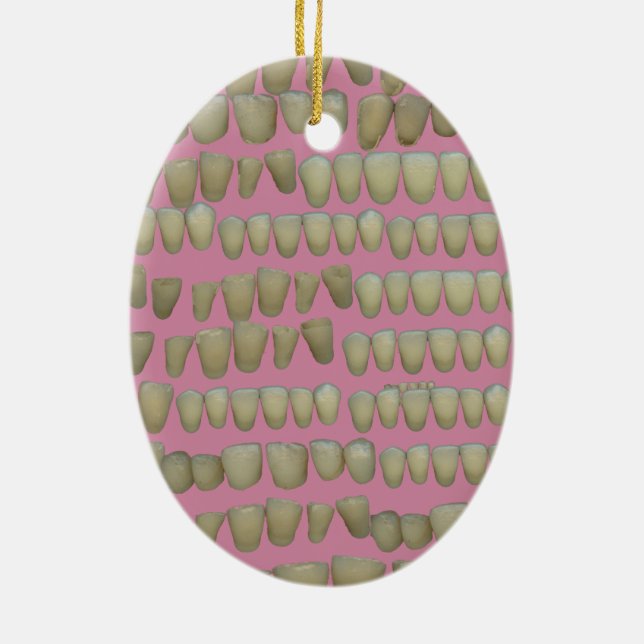 ORNAMENTO DE CERÂMICA DENTISTA DENTISTA ORTODÔNICA ROTTEN DENTISMO BOCA (Verso)