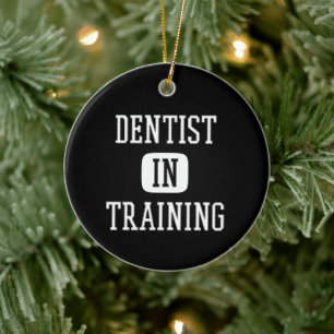 Ornamento De Cerâmica Dentista no Treinamento Futuro Estudante Dentista