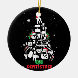 Ornamento De Cerâmica Dentistree Dentist Dental Teeth Árvore de Natal
