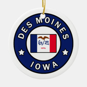 Ornamento De Cerâmica Des Moines Iowa