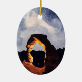 Ornamento De Cerâmica Descartar a pintura em aquarela em arco, personali