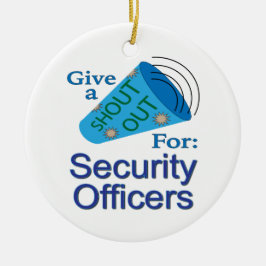 Ornamento De Cerâmica Descubra os oficiais de segurança