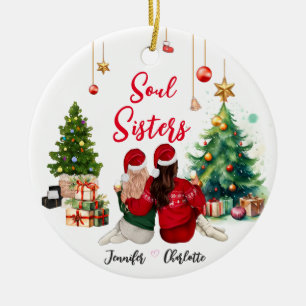 Ornamento De Cerâmica Desdecoração de Natal 2024 para Amigo Personalizad