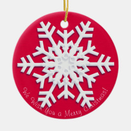 Ornamento De Cerâmica Desejamos-lhe um Feliz Natal! Feliz ano novo!